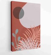 Abstract art textile design with literature or natural tropical line arts painting, Covering greetings cards, cover,print, fabrics. 1 - Moderne schilderijen – Vertical – 1859435752