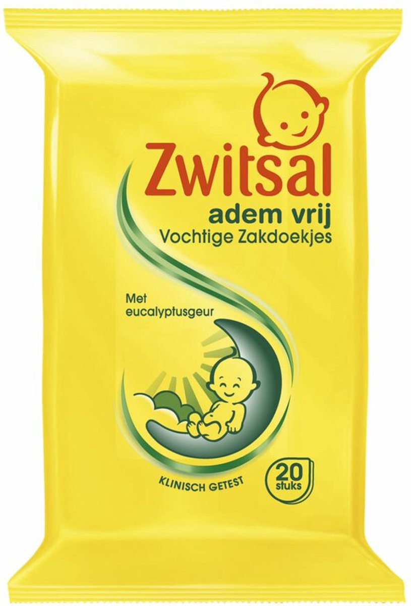 Zwitsal Vochtige Zakdoekjes Ademvrij - 8 x 20 st - Baby -  Voordeelverpakking | bol.com