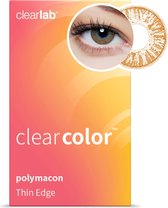 +2.00 - Clearcolor™ Brown  - 2 pack - Maandlenzen - Kleurlenzen - Bruin