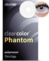 0,00 - Clearcolor™ Phantom White Out - 2 pack - Maandlenzen - Partylenzen / Verkleden / Kleurlenzen - White Out