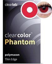 0.00 - Clearcolor™ Phantom Red Vampire - 2 pack - Maandlenzen - Partylenzen / Verkleden / Kleurlenzen - Red Vampire