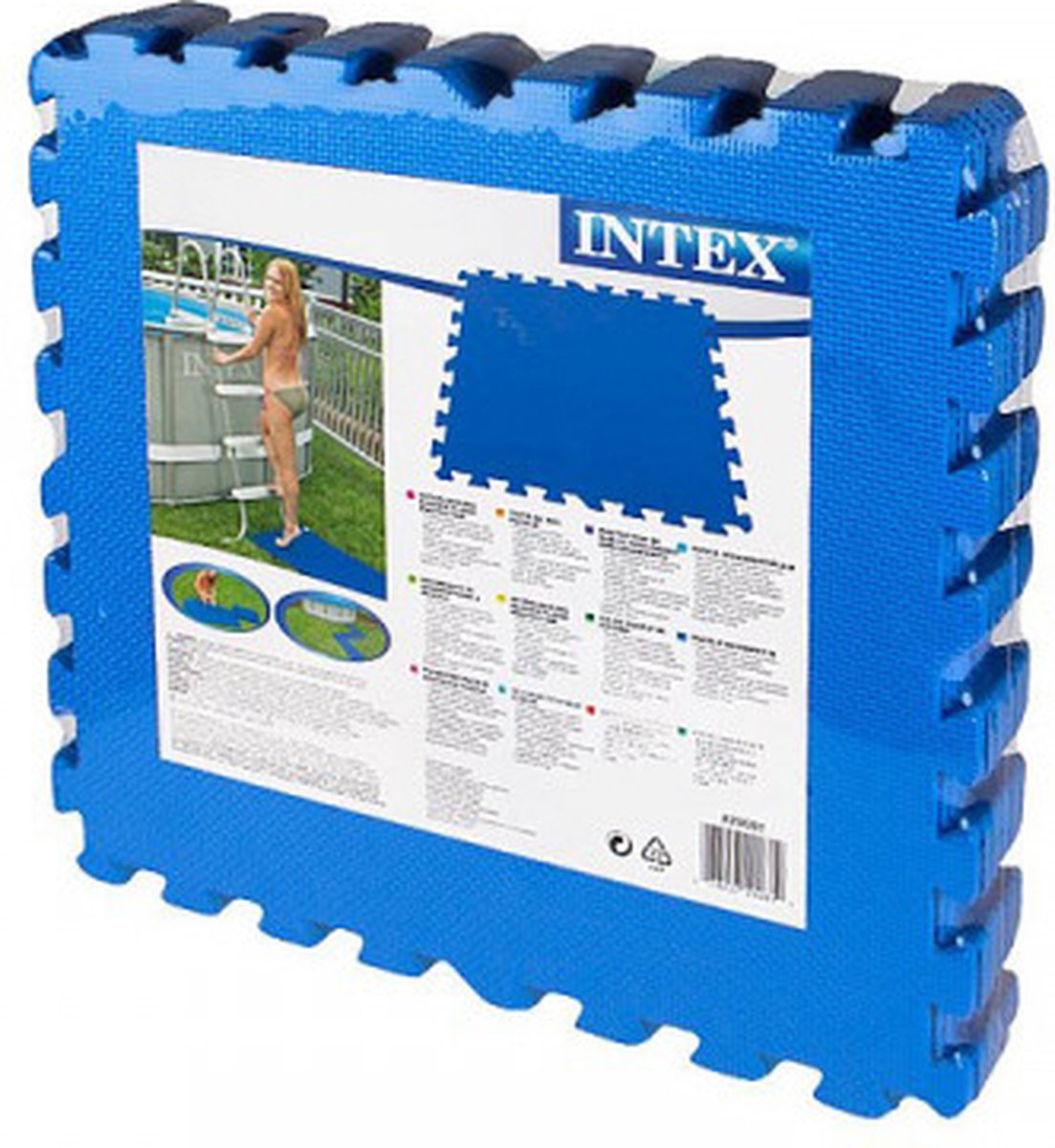 Intex Vloertegels - 8 Stuks - Blauw - 50x50 cm