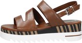 Marco Tozzi Dames sandalen Sandalen Plat - cognac - Maat 42