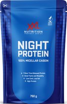 XXL Nutrition - Night Protein - Caseïne Eiwitpoeder, Proteïne poeder, Eiwitshake, Proteine Shake - Vanille - 750 gram
