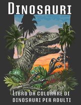 Libro da colorare di dinosauri per adulti