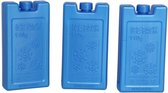 9x stuks Koelelementen 110 ml 6 x 10 cm blauw - Koelblokken/koelelementen voor koeltas/koelbox