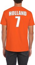 Oranje supporter t-shirt - rugnummer 7 - Holland / Nederland fan shirt / kleding voor heren L