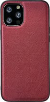 iPhone 12 Mini Back Cover Hoesje - Stof Patroon - Siliconen - Backcover - Apple iPhone 12 Mini - Rood