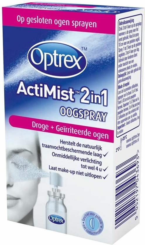 bereiken Bakkerij Citaat Optrex ActiMist 2in1 Oogspray - Droge en Geïrriteerde Ogen - 10 ml | bol.com