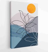 Botanical and landscape watercolor wall art vector set 1 - Moderne schilderijen – Vertical – 1904699311 - 80*60 Vertical