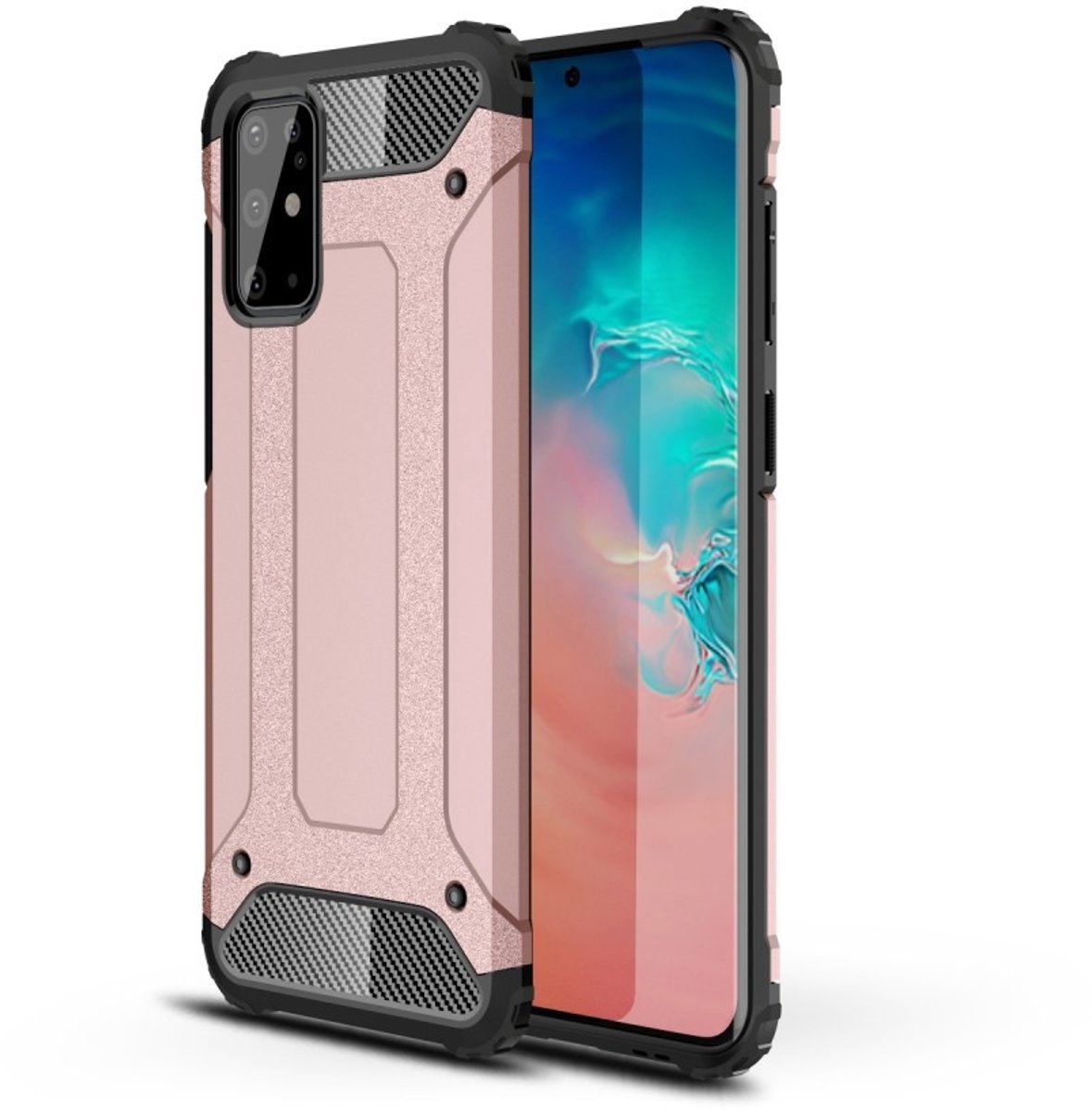 Lunso - Armor Guard hoes - Geschikt voor Samsung Galaxy S20 Plus / S20+ - Rose Goud