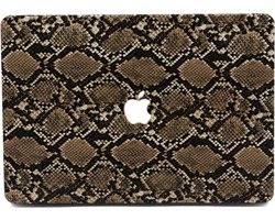 Lunso Geschikt voor MacBook Air 13 inch (2010-2017) cover hoes - case - Snake Pattern Brown