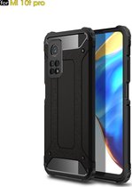 Mobigear Hoesje geschikt voor Xiaomi Mi 10T Pro Telefoonhoesje Hardcase | Mobigear Outdoor Backcover Shockproof | Schokbestendig Mi 10T Pro Telefoonhoesje | Anti Shock Proof - Zwart