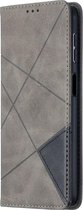 Samsung Galaxy A32 5G Hoesje - Mobigear - Rhombus Slim Serie - Kunstlederen Bookcase - Grijs - Hoesje Geschikt Voor Samsung Galaxy A32 5G