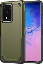 Samsung Galaxy S20 Plus Hoesje - Mobigear - Armor Serie - Hard Kunststof Backcover - Groen - Hoesje Geschikt Voor Samsung Galaxy S20 Plus