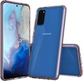 Samsung Galaxy S20 Hoesje - Mobigear - Crystal Serie - Hard Kunststof Backcover - Transparant / Roze - Hoesje Geschikt Voor Samsung Galaxy S20