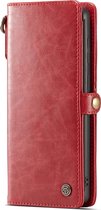 Samsung Galaxy S20 Plus Hoesje - Caseme - Luxe Wallet Serie - Kunstlederen Bookcase / 2in1 Case - Rood - Hoesje Geschikt Voor Samsung Galaxy S20 Plus