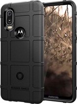 Motorola One Vision Hoesje - Mobigear - Rugged Shield Serie - TPU Backcover - Zwart - Hoesje Geschikt Voor Motorola One Vision