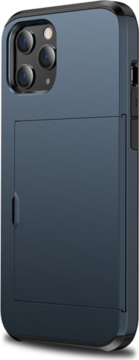 Mobigear Hoesje geschikt voor Apple iPhone 12 Pro Max Telefoonhoesje met Kaarthouder Hardcase | Mobigear Card Backcover Shockproof met Pasjeshouder | Kaarthouder voor 2 Pasjes | Hoesje voor Pinpas / OV Kaart / Rijbewijs | Schokbestendig iPhone 12 Pro