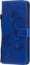 Apple iPhone 12 Pro Max Hoesje - Mobigear - Butterfly Serie - Kunstlederen Bookcase - Blauw - Hoesje Geschikt Voor Apple iPhone 12 Pro Max