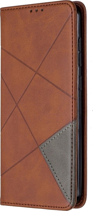 Etui Portefeuille Mobigear Rhombus Magnetic Leather Marron pour Nokia 2.3