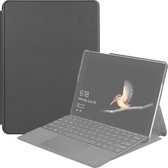 Microsoft Surface Go 2 Hoes - Mobigear - Folio 4 Serie - Kunstlederen Bookcase - Grijs - Hoes Geschikt Voor Microsoft Surface Go 2