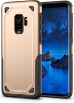 Samsung Galaxy S9 Hoesje - Mobigear - Armor Serie - Hard Kunststof Backcover - Goud - Hoesje Geschikt Voor Samsung Galaxy S9