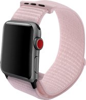 Mobigear Strap Nylon Bandje Geschikt voor Apple Watch Series 7 (41 mm) - Roze