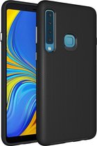 Samsung Galaxy A9 (2018) Hoesje - Mobigear - Anti-Slip Serie - Hard Kunststof Backcover - Zwart - Hoesje Geschikt Voor Samsung Galaxy A9 (2018)
