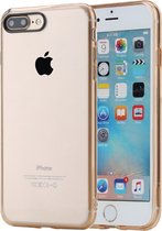 Apple iPhone 8 Plus Hoesje - Rock - Pure Serie - TPU Backcover - Goud - Hoesje Geschikt Voor Apple iPhone 8 Plus