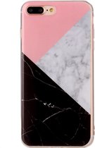 Apple iPhone 8 Plus Hoesje - Mobigear - Marble Serie - TPU Backcover - Tricolor - Hoesje Geschikt Voor Apple iPhone 8 Plus