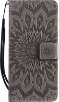 Xiaomi Redmi Note 7 Hoesje - Mobigear - Mandala Serie - Kunstlederen Bookcase - Grijs - Hoesje Geschikt Voor Xiaomi Redmi Note 7
