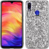 Xiaomi Redmi 7 Hoesje - Mobigear - Glitter Serie - Hard Kunststof Backcover - Zilver - Hoesje Geschikt Voor Xiaomi Redmi 7