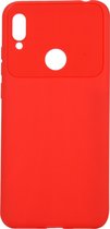Mobigear Hoesje geschikt voor Huawei Y6s Telefoonhoesje Flexibel TPU | Mobigear Colors Backcover | Y6s Case | Back Cover - Rood