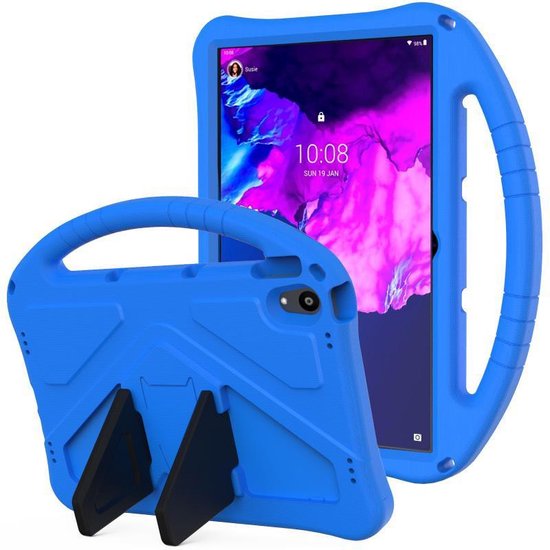 Cazy Lenovo Tab P11 / P11 Plus hoes kinderen - Draagbare tablethoes met handvat - Blauw