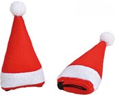 Kerstmuts met haarspeld | setje van 2 | rood wit | vilt | 12x6x4 cm | haar accessoire | kerst versiering