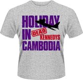 Dead Kennedys Heren Tshirt -M- Holiday In Cambodia 2 Grijs