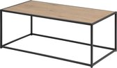 Lisomme Vic industriële houten salontafel - L100 x B50 x H40 cm - Naturel