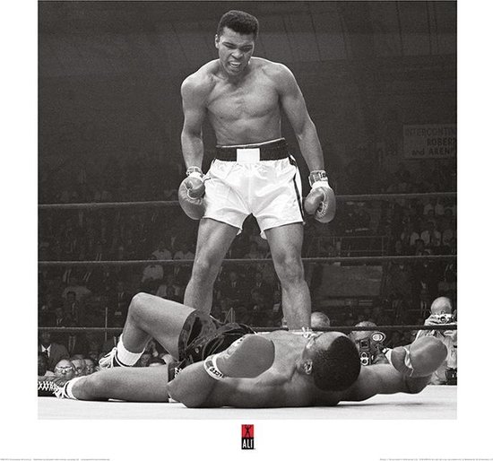 Pyramid Poster - Muhammad Ali Vs Liston - 40 X 40 Cm - Zwart