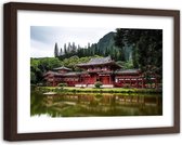 Foto in frame , Japanse Tempel , 120x80cm , Multikleur , Premium print