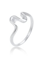 Elli Dames Ring Dames Wave Look Trend in 925 Sterling Zilver