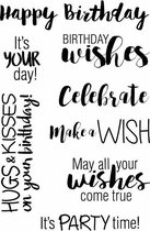 Birthday Wishes Clear Stamps (JD016) (DISCONTINUED)