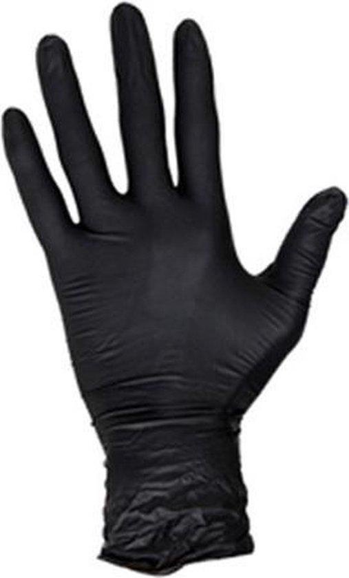 Wegwerp handschoenen - Nitril handschoenen - Zwart - L - Poedervrij - 100 stuks