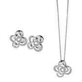 Orphelia  SET-5250 - Ketting(en) met oorbel(len) - Zilver 925 - Zirkonia - 45 cm