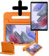 Hoes Geschikt voor Samsung Galaxy Tab A7 Lite Hoes Kinder Hoesje Kids Case Cover Kidsproof Met Screenprotector - Hoesje Geschikt voor Samsung Tab A7 Lite Hoesje Kinder Hoesje - Oranje