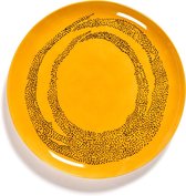 SERAX - Feast by Ottolenghi - Bord L 26x26cm Sunny Yellow Swirl-D