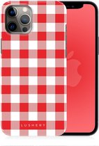 Lushery Hoesje - geschikt voor iPhone 12 Pro Max - Fashion Back Case Hoesje - Giddy Gingham