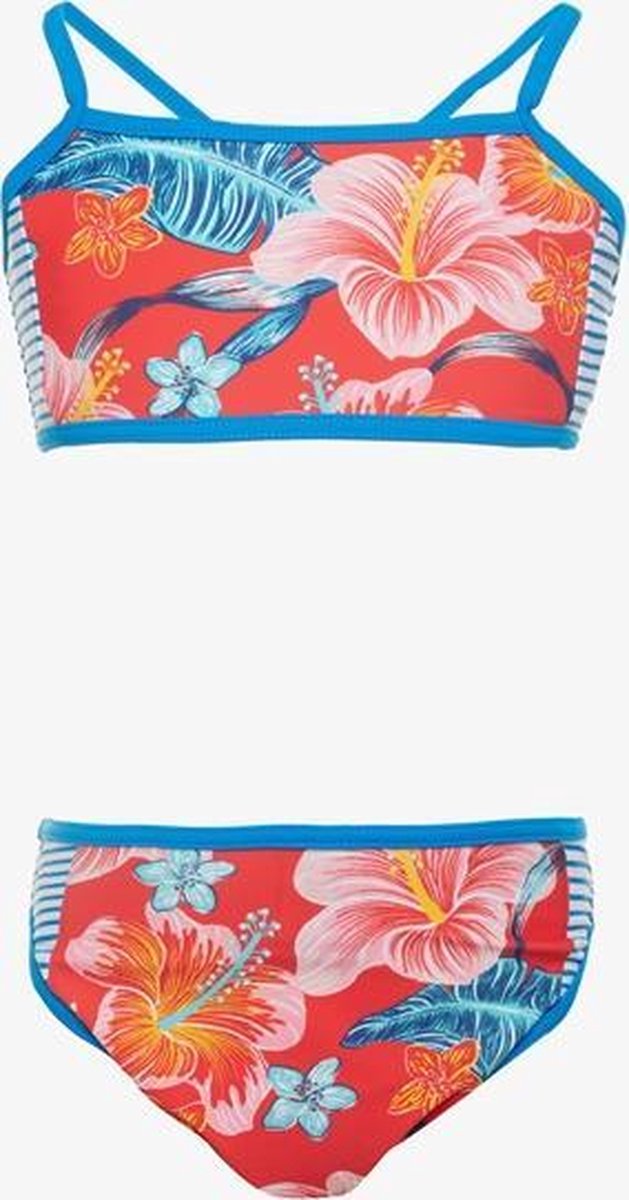 Osaga meisjes bikini met bloemenprint - Blauw - Maat 146/152