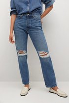 Mango Jeans Relaxed Jeans Met Decoratieve Scheuren 17011510 Tm Dames Maat - W38