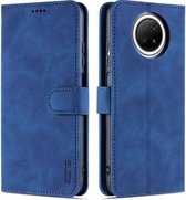 Voor Xiaomi Redmi Note 9 5G AZNS Huid Voelen Kalf Textuur Horizontale Flip Leather Case met Kaartsleuven & Houder & Portemonnee (Blauw)